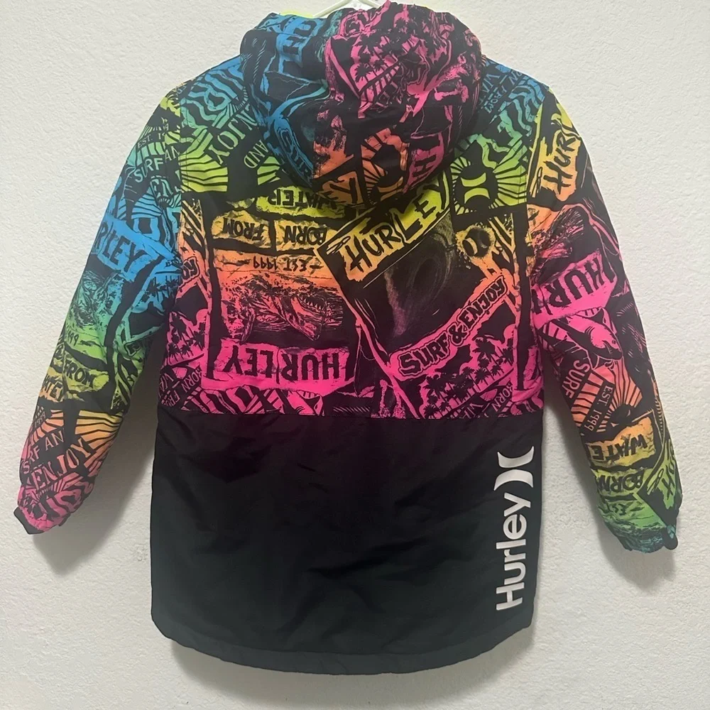 Hurley Multicolor Graphic Hoodie Boys Youth 7/8